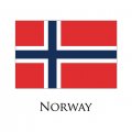 Norway flag logo Iron On Transfer