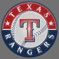 Texas Rangers Plastic Effect Logo Iron On Transfer