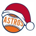 Houston Astros Baseball Christmas hat logo Print Decal