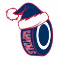 Washington Capitals Hockey ball Christmas hat logo Print Decal