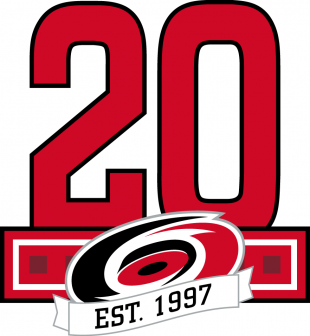 Carolina Hurricanes 2017 18 Anniversary Logo Iron On Transfer