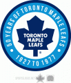 Toronto Maple Leafs 1976 77 Anniversary Logo 02 Print Decal