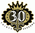 New Orleans Saints 1996 Anniversary Logo Print Decal
