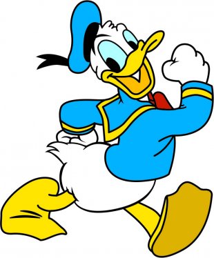 Donald Duck Logo 28 Iron On Transfer