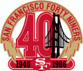 San Francisco 49ers 1986 Anniversary Logo Print Decal