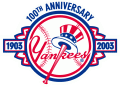 New York Yankees 2003 Anniversary Logo Iron On Transfer