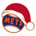 New York Mets Baseball Christmas hat logo Print Decal