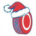 New York Rangers Hockey ball Christmas hat logo Print Decal