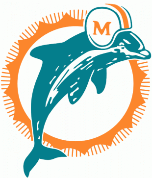 Miami Dolphins 1974-1989 Primary Logo Iron On Transfer