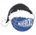 Dallas Mavericks Basketball Christmas hat logo Print Decal