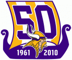 Minnesota Vikings 2010 Anniversary Logo Iron On Transfer