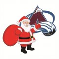 Colorado Avalanche Santa Claus Logo Print Decal