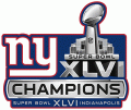New York Giants 2012 Champion Logo Print Decal