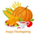 Thanksgiving Day Logo 34 Print Decal