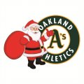 Oakland Athletics Santa Claus Logo Iron On Transfer