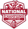 Alabama Crimson Tide 2015 Champion Logo Iron On Transfer