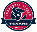 Houston Texans 2002 Anniversary Logo Iron On Transfer