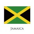 Jamaica flag logo Iron On Transfer