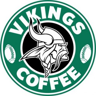 Minnesota Vikings starbucks coffee logo Print Decal