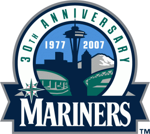 Seattle Mariners 2007 Anniversary Logo Iron On Transfer