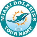 Miami Dolphins Customized Logo Iron On Transfer