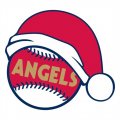 Los Angeles Angels of Anaheim Baseball Christmas hat logo Print Decal