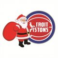 Detroit Pistons Santa Claus Logo Print Decal