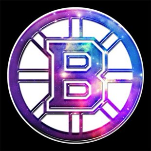 Galaxy Boston Bruins Logo Iron On Transfer