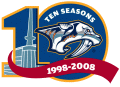 Nashville Predators 2007 08 Anniversary Logo Iron On Transfer