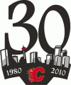 Calgary Flames 2009 10 Anniversary Logo Iron On Transfer
