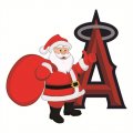Los Angeles Angels of Anaheim Santa Claus Logo Iron On Transfer