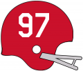 Calgary Stampeders 1962-1967 Helmet Logo Print Decal