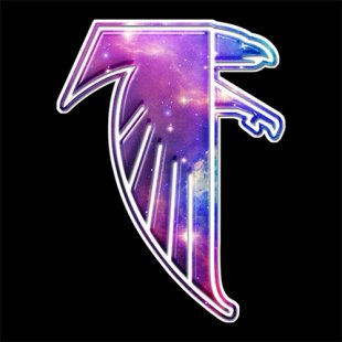 Galaxy Atlanta Falcons Logo Iron On Transfer