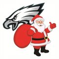 Philadelphia Eagles Santa Claus Logo Iron On Transfer