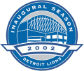 Detroit Lions 2002 Stadium Logo Iron On Transfer
