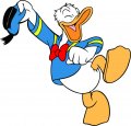 Donald Duck Logo 10 Iron On Transfer