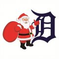 Detroit Tigers Santa Claus Logo Print Decal