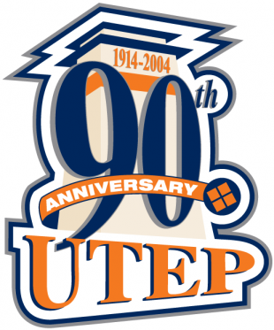 UTEP Miners 2004 Anniversary Logo Iron On Transfer