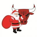 Chicago Bulls Santa Claus Logo Print Decal