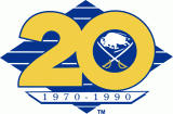 Buffalo Sabres 1989 90 Anniversary Logo Iron On Transfer