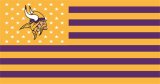 Minnesota Vikings Flag001 logo Print Decal
