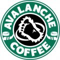 Colorado Avalanche Starbucks Coffee Logo Iron On Transfer