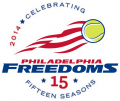 Philadelphia Freedoms 2014 Anniversary Logo Iron On Transfer