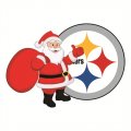 Pittsburgh Steelers Santa Claus Logo Iron On Transfer