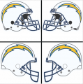 San Diego Chargers Helmet Logo Iron On Transfer