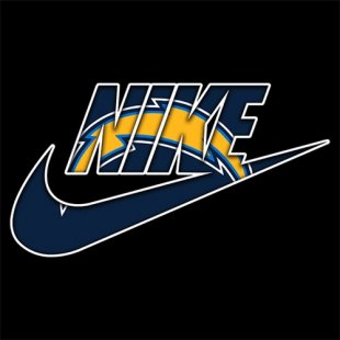 Los Angeles Chargers Nike logo Iron On Transfer