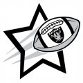 Oakland Raiders Football Goal Star logo Print Decal