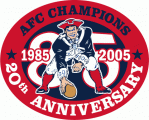 New England Patriots 2005 Anniversary Logo Iron On Transfer