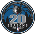 Minnesota Timberwolves 2008-2009 Anniversary Logo Print Decal
