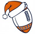 Chicago Bears Football Christmas hat logo Iron On Transfer